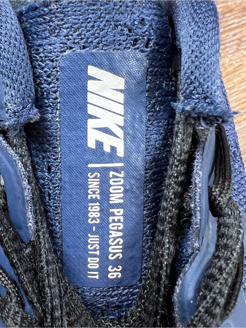 Nike Air Zoom Pegasus 36 Navy Blue White Running Shoes Sneakers | Size: 10.5 - Picture 6 of 8